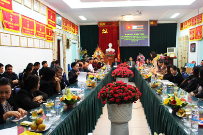 Đoàn lãnh đạo các trường Cao đẳng Nghề Thái Lan thăm và làm việc với trường CĐ Kinh tế-Tài chính Thái Nguyên